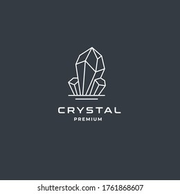 Crystal Gem or Diamond Jewelry logo template. Premium design inspiration