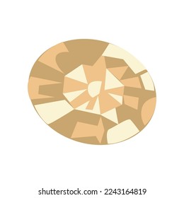 Crystal, gem or diamond vector illustration. Accessory for wedding or proposal, gem isolated on white background. Marriage, love, jewellery concept