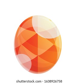 Crystal gem icon. Cartoon of crystal gem vector icon for web design isolated on white background