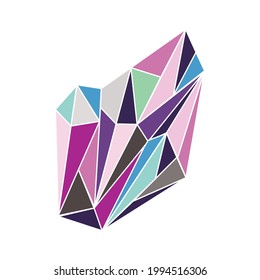 crystal gem quartz isolated icon