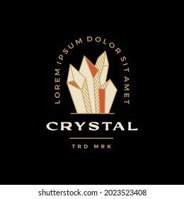 Kristall-Edelstein-Logo, Vektorsymbol