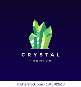ilustración del icono del vector del logotipo de gema de cristal