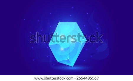 Crystal gem vector illustration. Isolated natural gemstones. Cartoon game assets.	
