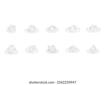 Crystal Gems Design Element Set