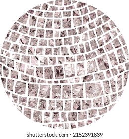 crystal glass ball vector round chandelier made of many pieces isolated