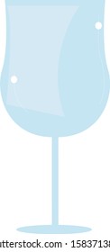 Crystal glass isolated vector illustration