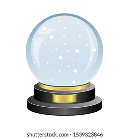Crystal globe vector design illustration isolated on white background