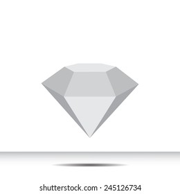Crystal gray on a white background with shadow on the field