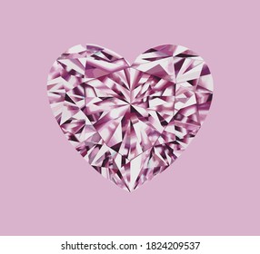Crystal Heart, Colorful Vector Design
