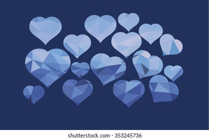 crystal hearts