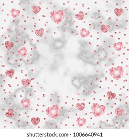 Crystal Hearts and Glitters Frame