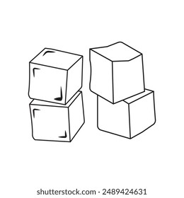 crystal ice cube icon vector illustration simple design