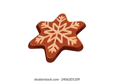 Crystal Ice Gingerbread Cookie Christmas Sticker