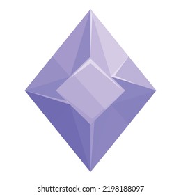 Crystal icon cartoon vector. Stone gem. Emerald sapphire
