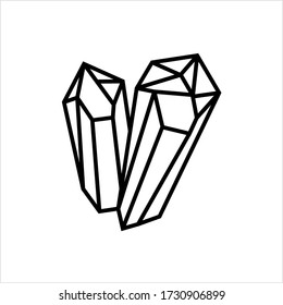 Crystal Icon, kristallines Solid Icon, geometrische Form Icon Vector Art Illustration