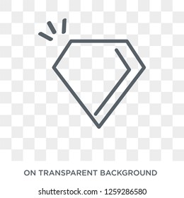 Crystal icon. Crystal design concept from Arcade collection. Simple element vector illustration on transparent background.