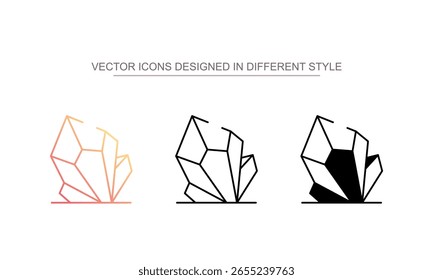 Crystal icon design with white background stock illustration