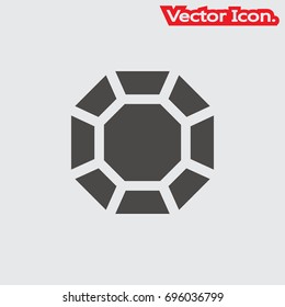 Crystal icon isolated sign symbol and flat style for app, web and digital design. Vector illustration.