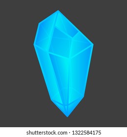 Crystal icon. Isolated vector illustration on gray background