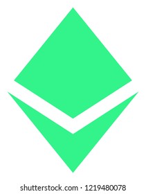 Crystal icon on a white background. Isolated crystal symbol with flat style.