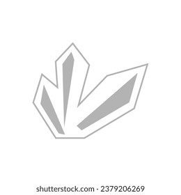 icono de cristal en fondo blanco, ilustración vectorial