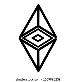 Crystal Icon With Outline Style