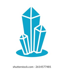crystal icon Simple thin line stroke vector