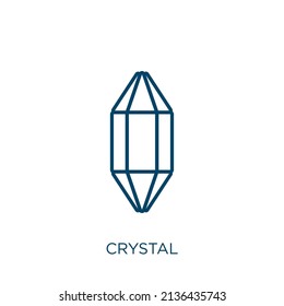 icono de cristal. Icono de contorno de cristal lineal delgado aislado en fondo blanco. Signo de cristal vectorial de línea, símbolo para web y móvil