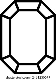 crystal icon. Thin linear style design isolated on white background