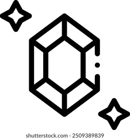 crystal icon. Thin Linear Style Design Isolated On White Background