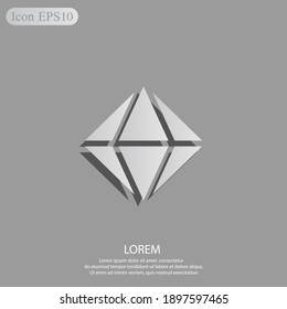 crystal icon. Vector illustration EPS 10.