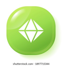 crystal icon. Vector illustration EPS 10.