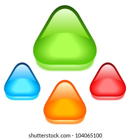 Crystal icons set, vector illustration