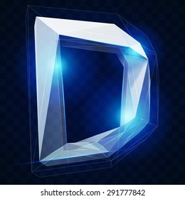 Crystal ise alphabet. Vector type EPS 10
