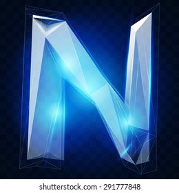 Crystal ise alphabet. Vector type EPS 10