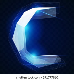 Crystal ise alphabet. Vector type EPS 10