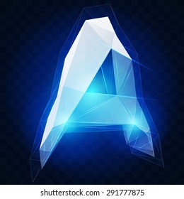Crystal ise alphabet. Vector type EPS 10
