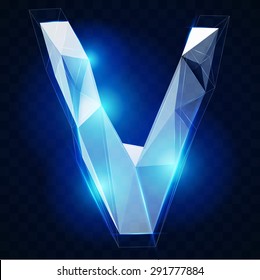 Crystal ise alphabet. Vector type EPS 10