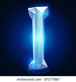 Crystal ise alphabet. Vector type EPS 10