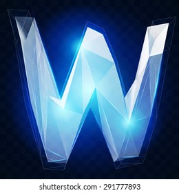 Crystal ise alphabet. Vector type EPS 10