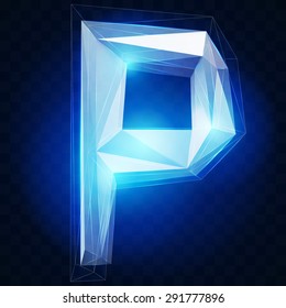 Crystal ise alphabet. Vector type EPS 10