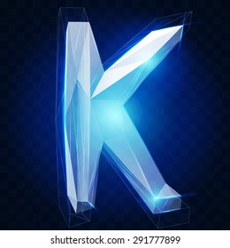 Crystal ise alphabet. Vector type EPS 10