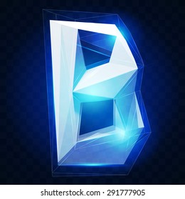 Crystal ise alphabet. Vector type EPS 10