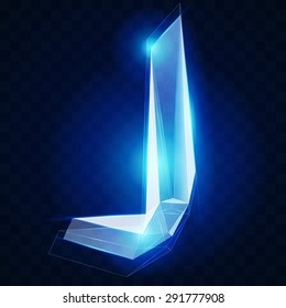 Crystal ise alphabet. Vector type EPS 10