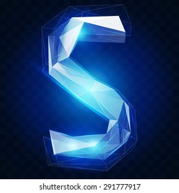 Crystal ise alphabet. Vector type EPS 10