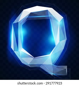 Crystal ise alphabet. Vector type EPS 10