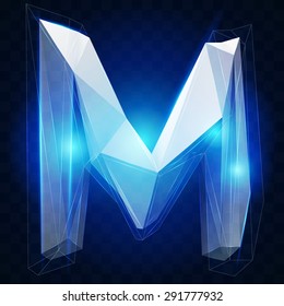 Crystal ise alphabet. Vector type EPS 10
