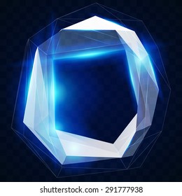 Crystal ise alphabet. Vector type EPS 10