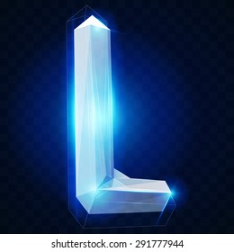 Crystal ise alphabet. Vector type EPS 10