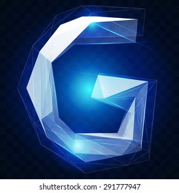 Crystal ise alphabet. Vector type EPS 10